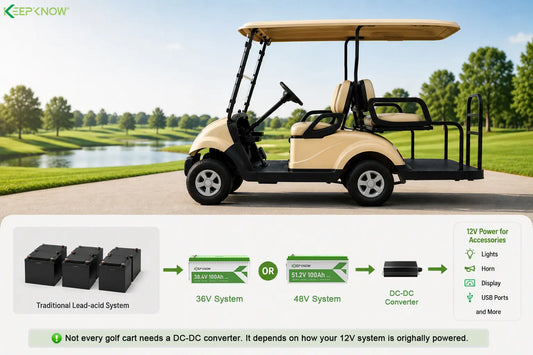 When Does a Golf Cart Require a DC-DC Converter for a Lithium Battery Upgrade?