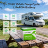 KeepKnow 12V 100Ah Mini (Group 24) LiFePO4 Lithium Battery