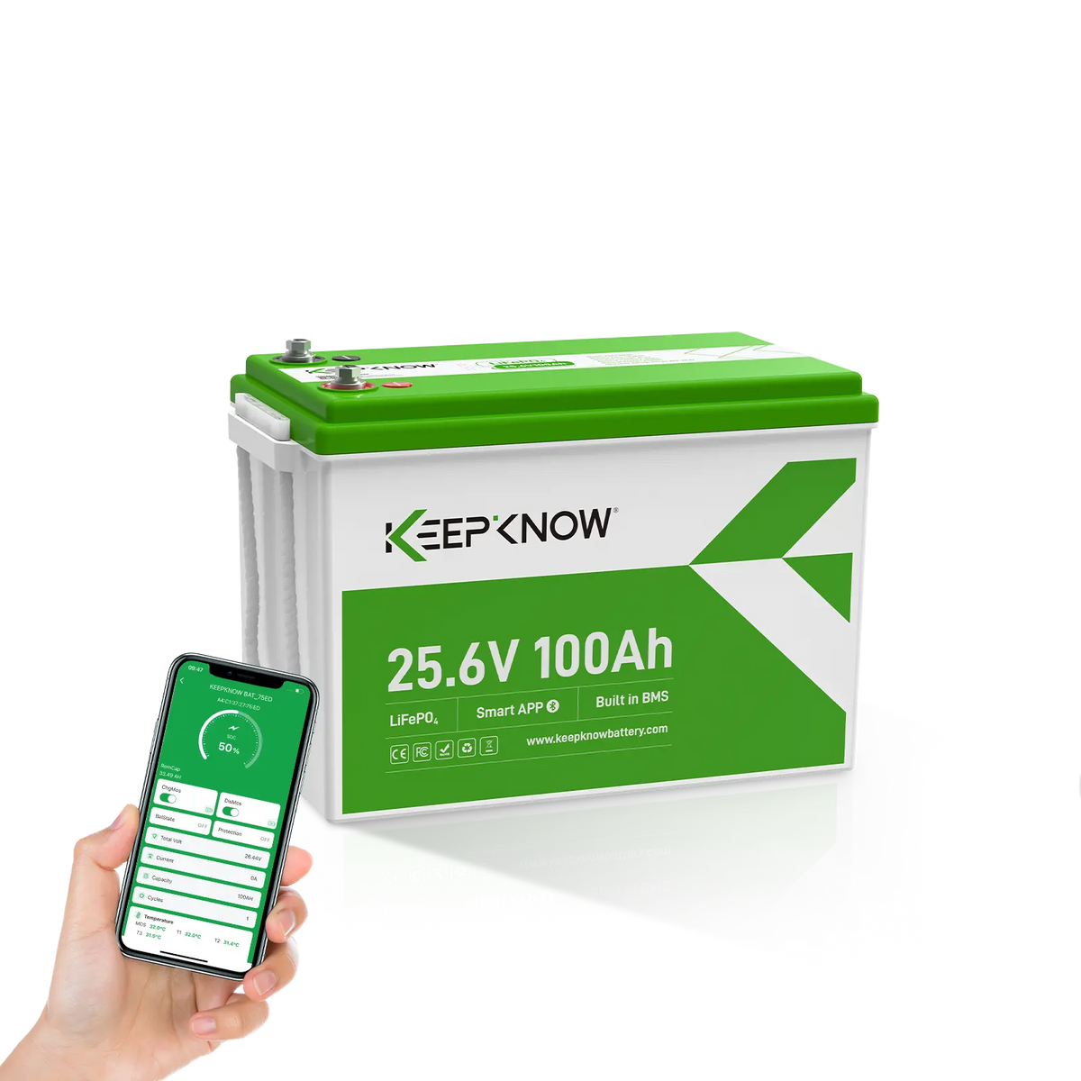 KeepKnow 24V 100Ah Lithium Battery