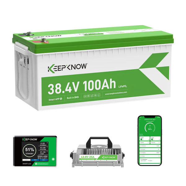 KeepKnow 36V 100Ah Lithium LiFePO4 Golf Cart Battery