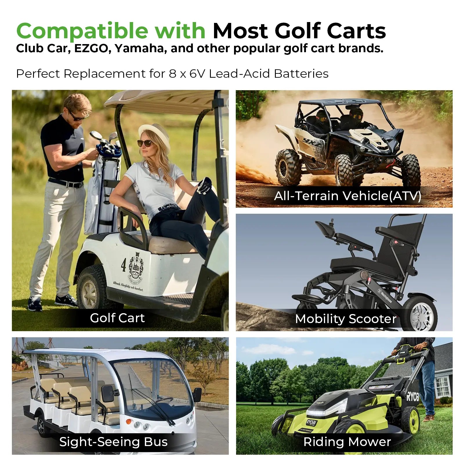 KeepKnow 48V 100Ah LiFePO4 Lithium LiFePO4 Golf Cart Battery