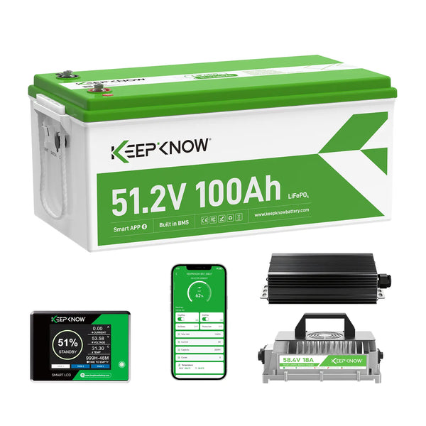 KeepKnow 48V 100Ah LiFePO4 Lithium LiFePO4 Golf Cart Battery（DCDC）