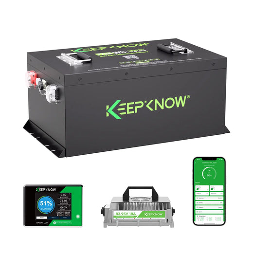 KeepKnow 72V 105Ah Lithium (LiFePO4) Golf Cart Battery, 250A BMS