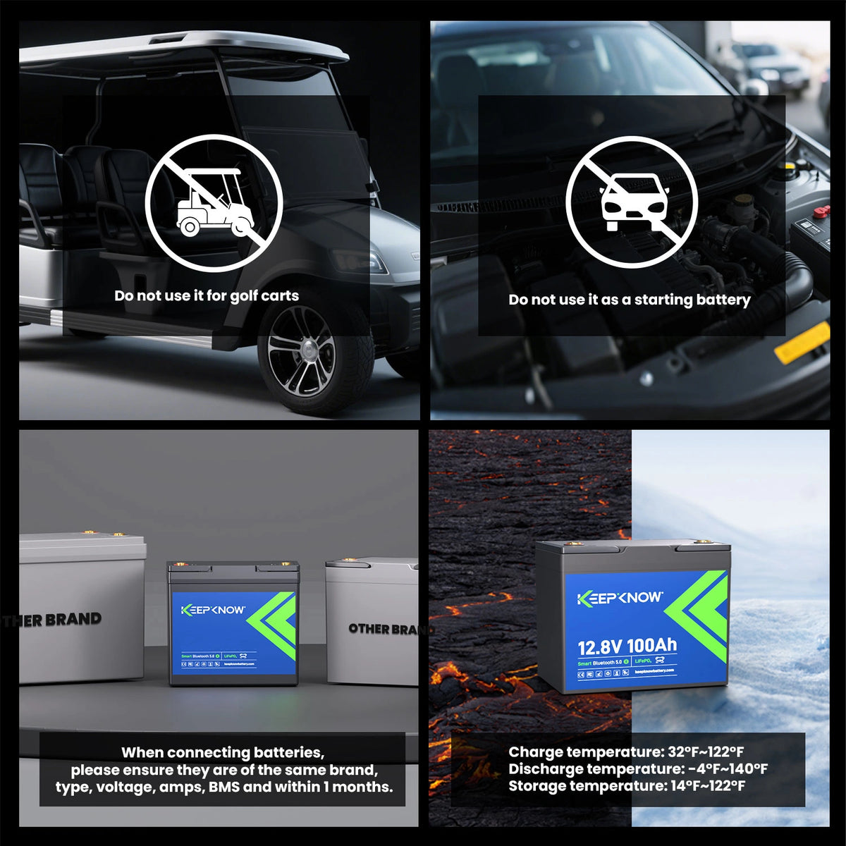 KeepKnow 24V 100Ah Lithium Battery