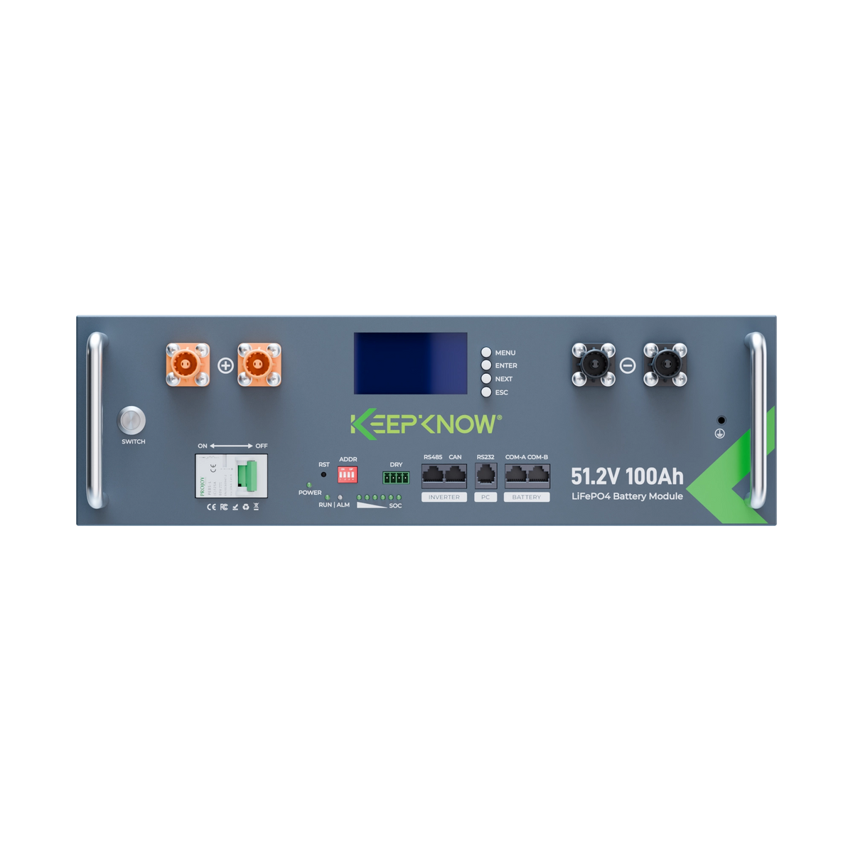 KeepKnow 48V(51.2V)100Ah Server Rack LiFePO4 Battery with CAN/RS485 Communication