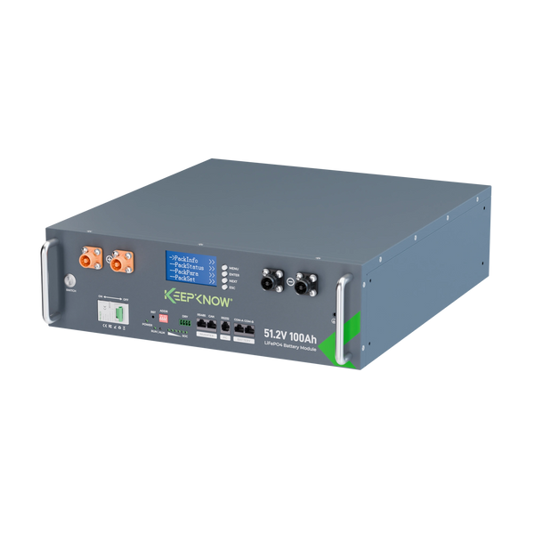 KeepKnow 48V(51.2V)100Ah Server Rack LiFePO4 Battery with CAN/RS485 Communication